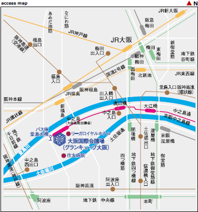 グランキューブ大阪　周辺地図